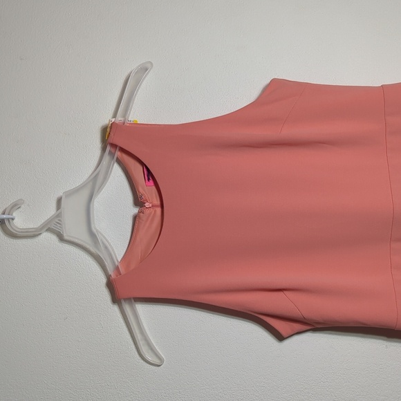 Betsey Johnson Womens Dress Wrap Skirt Coral Tropical Vacation Peach Size 12 - Picture 2 of 9